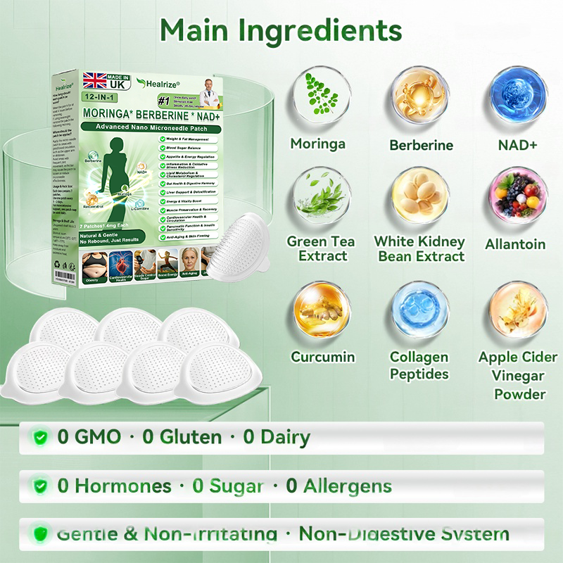 𝑶𝒇𝒇𝒊𝒄𝒊𝒂𝒍 𝑺𝒕𝒐𝒓𝒆| 👩‍⚕️𝐇e𝐚l𝐫i𝐳e®𝟏2-i𝐧-𝟏 M𝐨r𝐢n𝐠a * B𝐞r𝐛e𝐫i𝐧e * N𝐀D+ 𝐀d𝐯a𝐧c𝐞d N𝐚n𝐨 𝐌i𝐜r𝐨n𝐞e𝐝l𝐞 𝐏a𝐭c𝐡 (𝐎𝐧𝐜𝐞 𝐃𝐚𝐢𝐥𝐲, 𝐯𝐢𝐬𝐢𝐛𝐥𝐞 𝐜𝐡𝐚𝐧𝐠𝐞𝐬 𝐢𝐧 𝟕 𝐝𝐚𝐲𝐬）🗓️F𝐨r 𝐎𝐛𝐞𝐬𝐢𝐭𝐲, 𝐋o𝐨s𝐞 𝐒k𝐢n, 𝐃𝐢𝐚𝐛𝐞𝐭𝐞𝐬, 𝐒𝐥𝐞𝐞𝐩 𝐀𝐩𝐧𝐞𝐚, 𝐀𝐧𝐝 𝐉𝐨𝐢𝐧𝐭 𝐈𝐬𝐬𝐮𝐞𝐬🗓️
